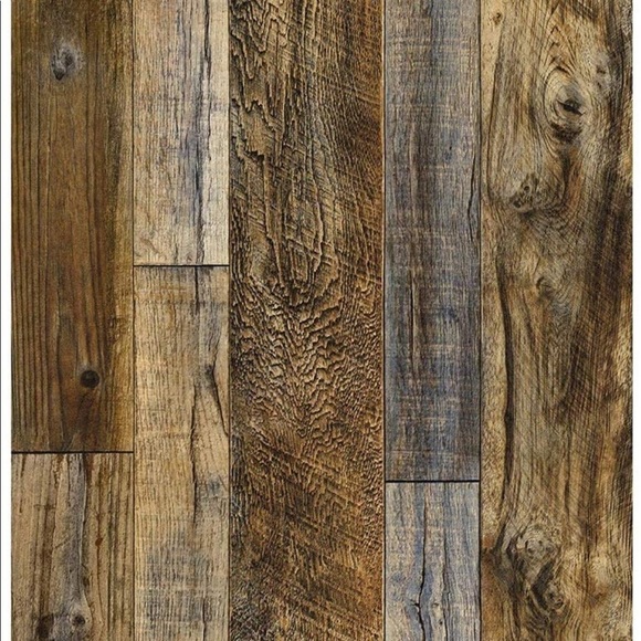 NWT DISTRESSED Wood Plank Wallpaper Peel and Stick Rustic Wood Grain Pattern - Picture 3 of 5
